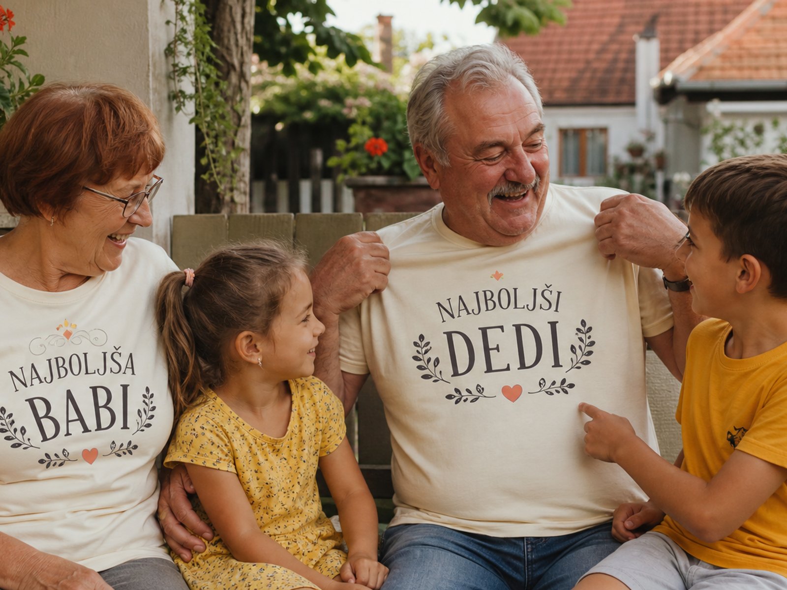 Personalizirani majici za babico in dedka