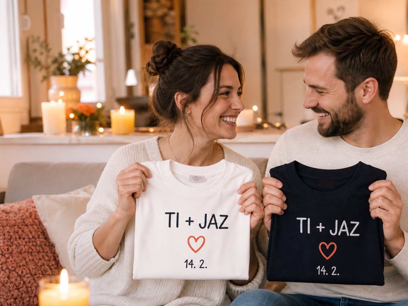 Personalizirani majici za valentinovo
