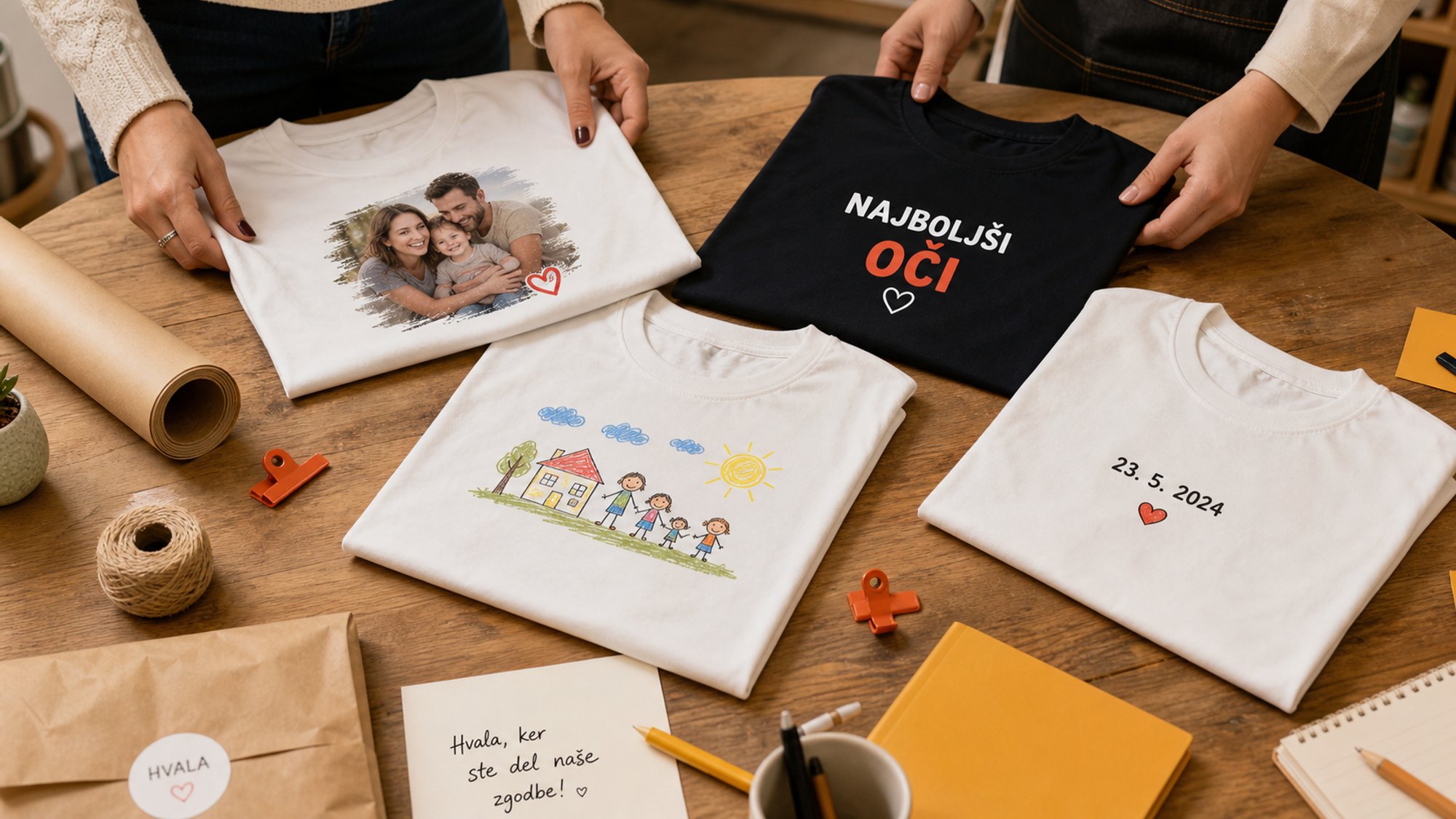 Različne personalizirane majice za darila in priložnosti