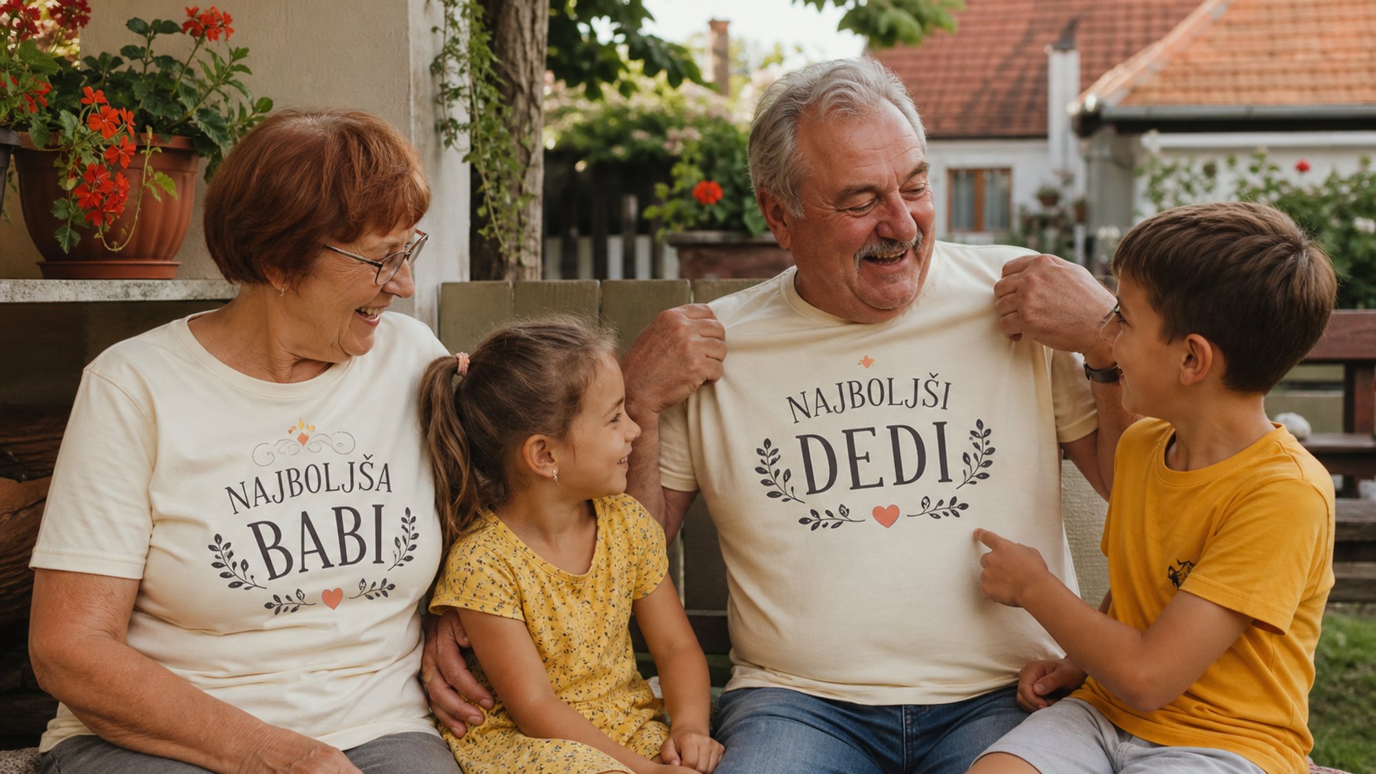 Personalizirani majici za babico in dedka