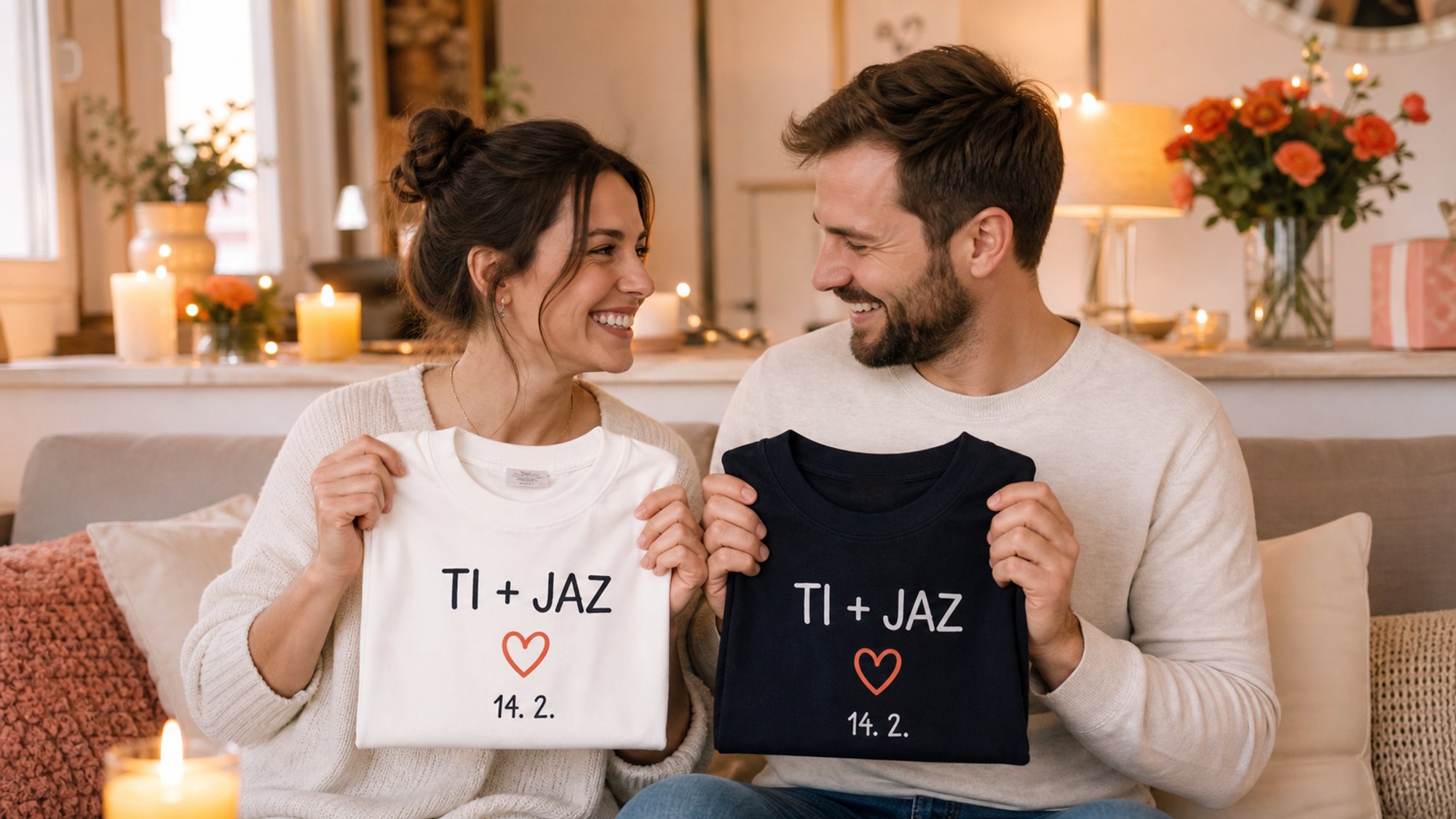 Personalizirani majici za valentinovo