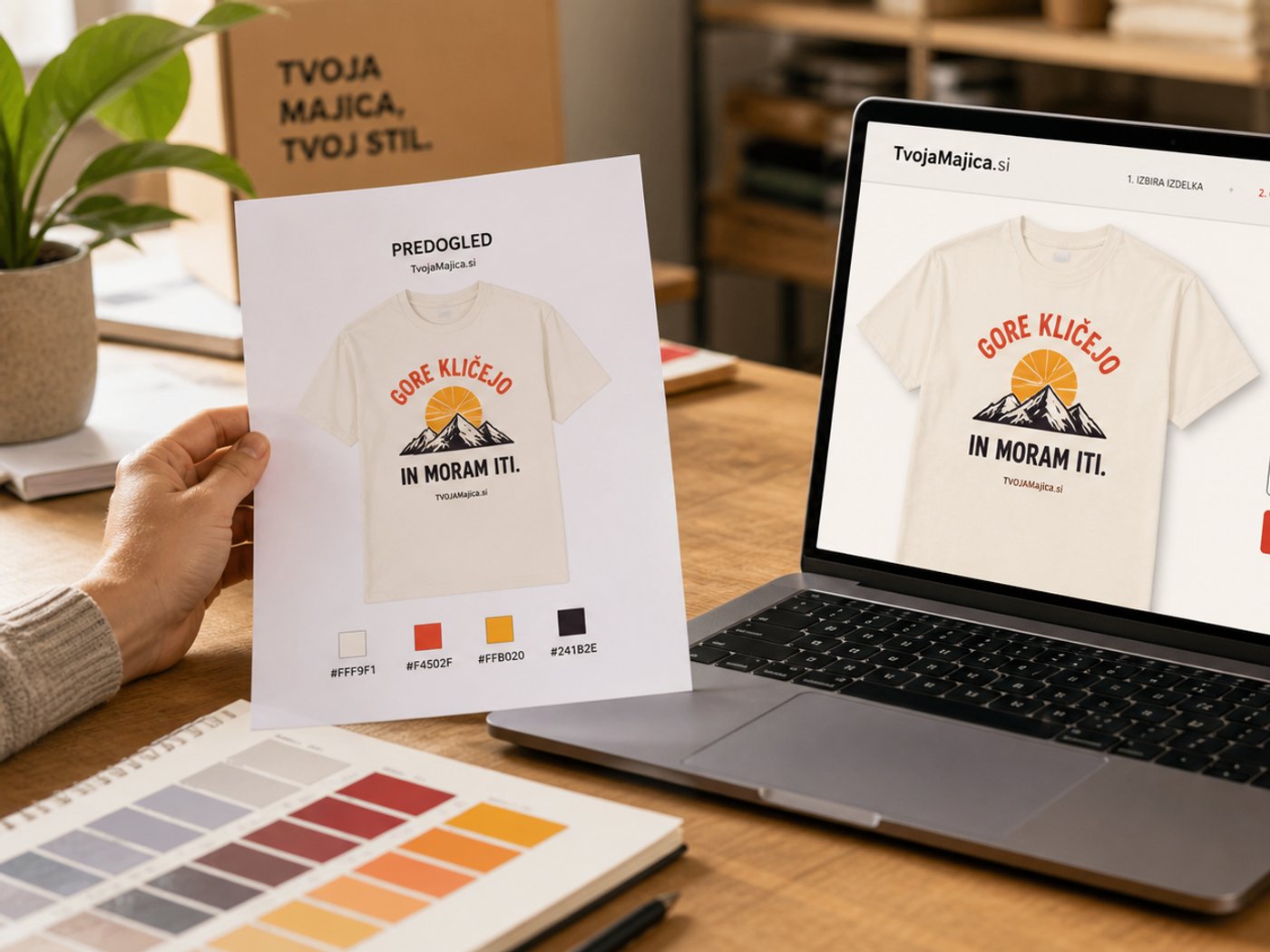 Predogled personalizirane majice pred tiskom