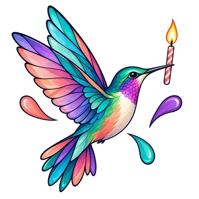 Kolibri s svečo