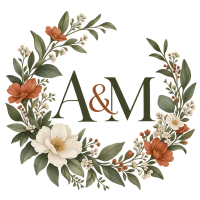 Botanični poročni monogram