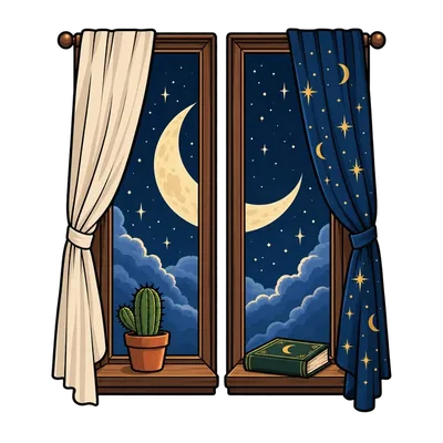 Dve okni, ista luna