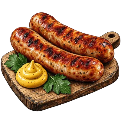 Klobasa na leseni deski