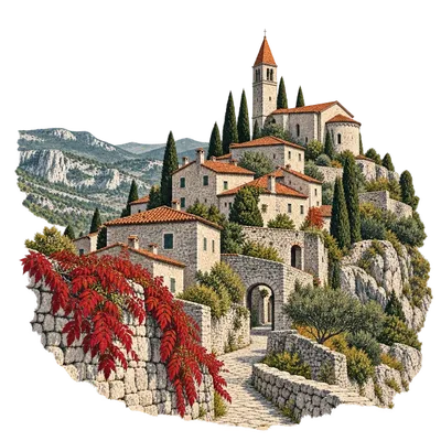 Štanjel, kamnita vas
